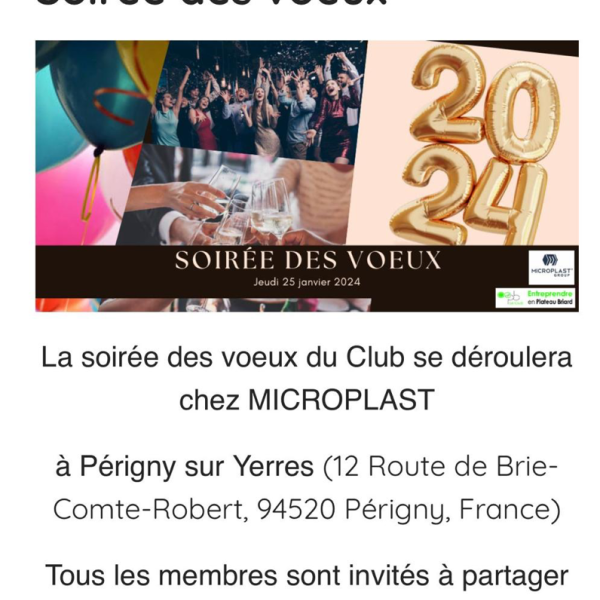 Soirée des voeux du club Plateau Briard